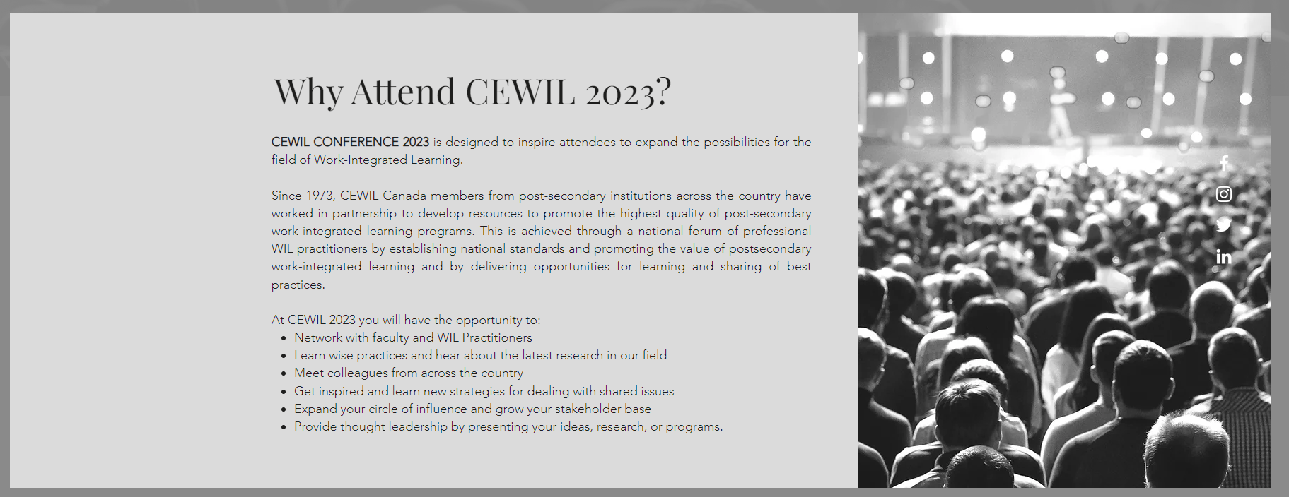 CEWIL Conference 2023 WIL A Sea of Opportunity CDPC CEDC